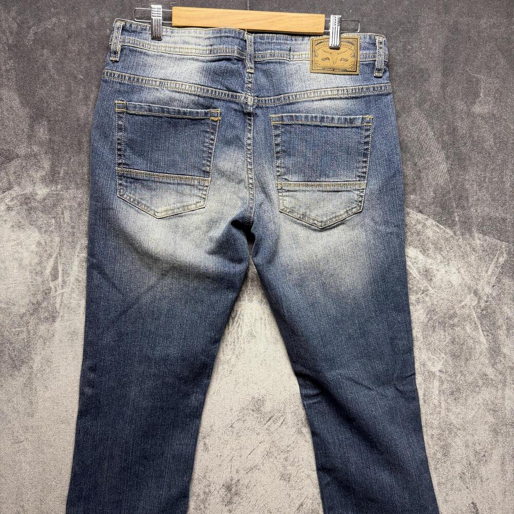 Jeans By Buffalo Jeans Mens 32x32 Blue Slim Straight Stretch Denim Spencer - Picture 7 of 14